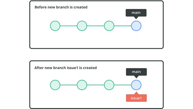 Diagram of creating branches.