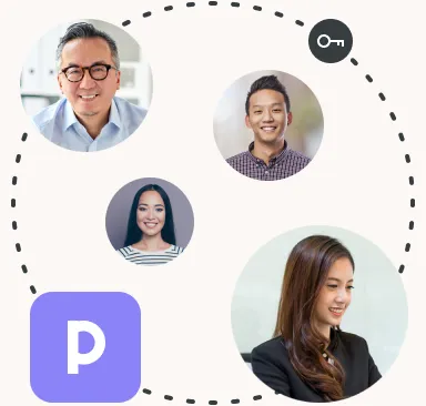 ユーザープロビジョニングによるアカウント管理を表す画像。