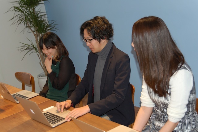 Shiba (left), Yanagihara (middle) and Ito (right) from CINRA.