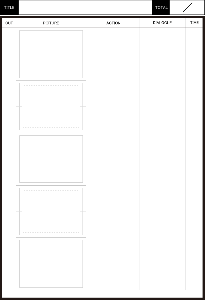 Japanese storyboard, Cacoo Template Created by 坂井孝介@Thinkgear