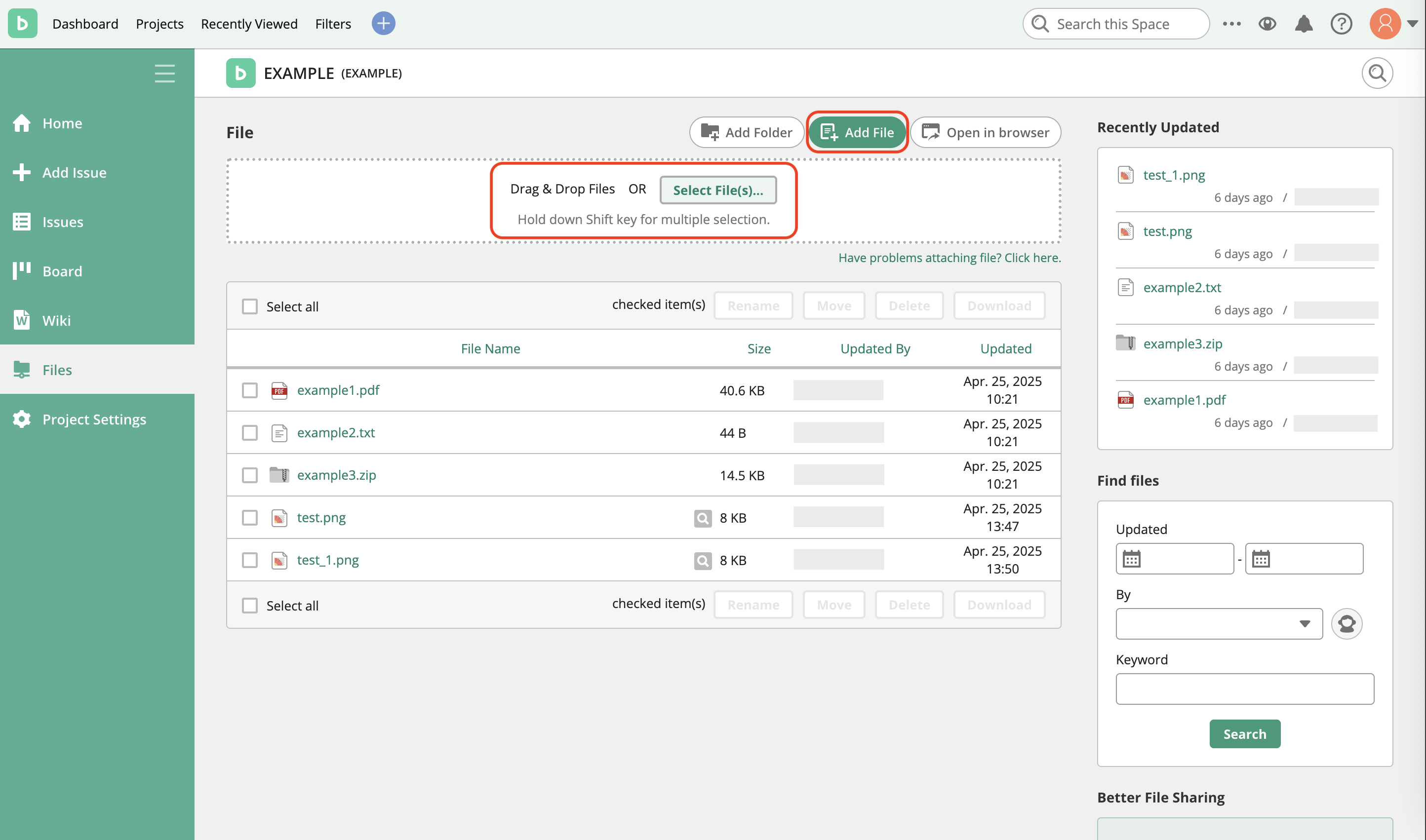 Screenshot: Screen of Add File