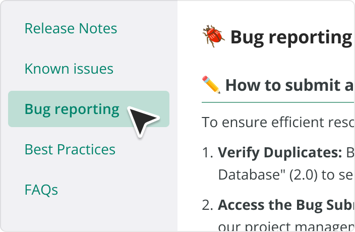 Keep your bug tracking documentation in one shared space