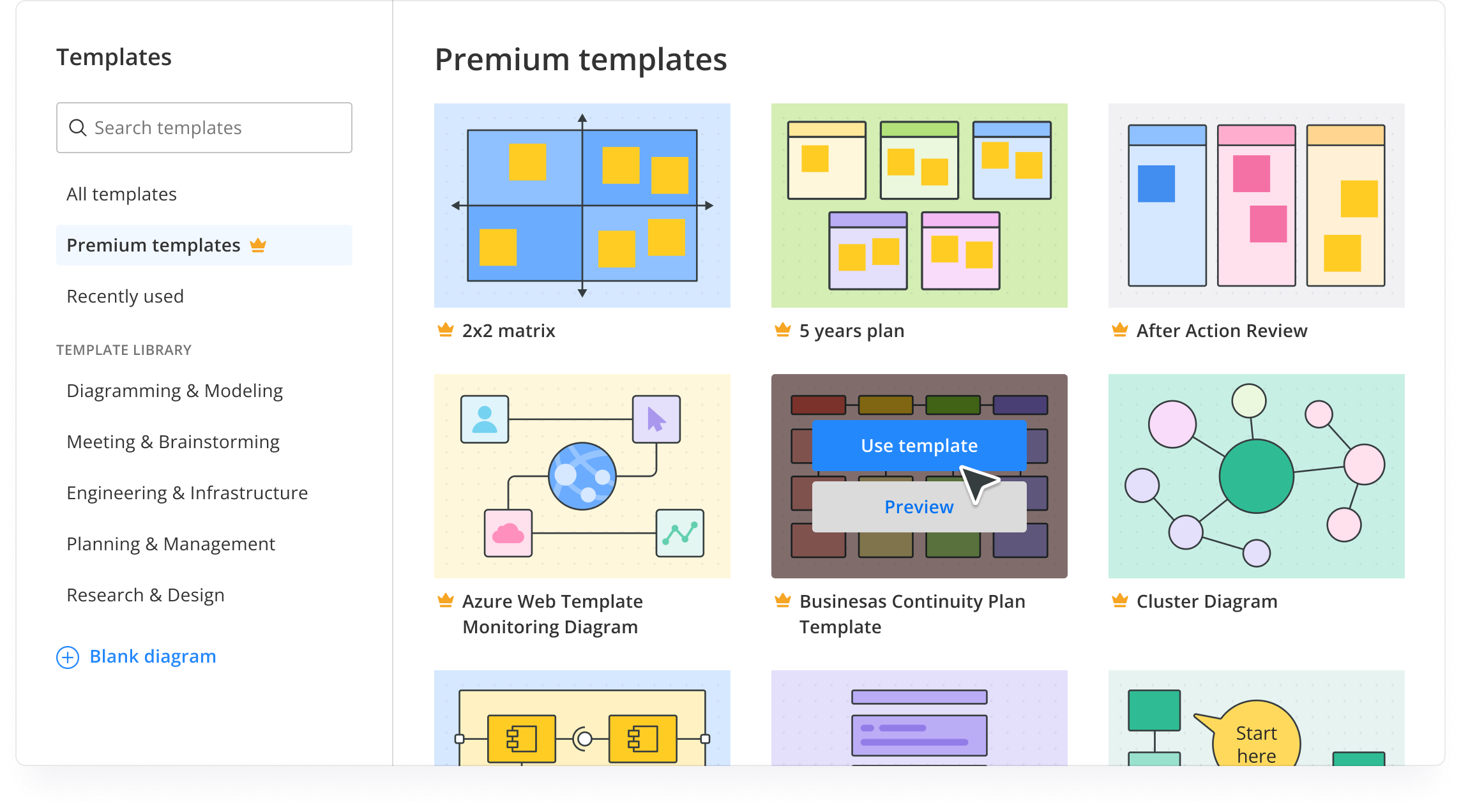Save time starting projects with premium templates