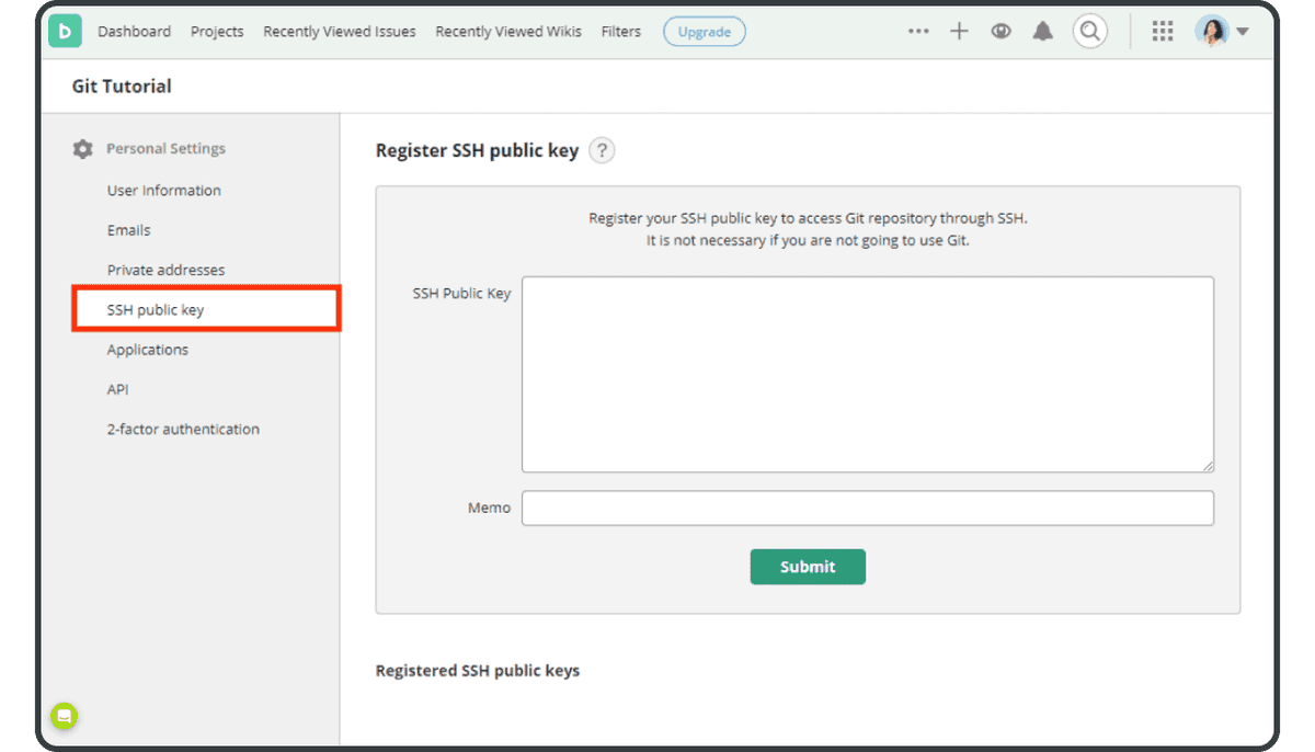 Paramètres de connexion SSH | Git tutorial | Nulab