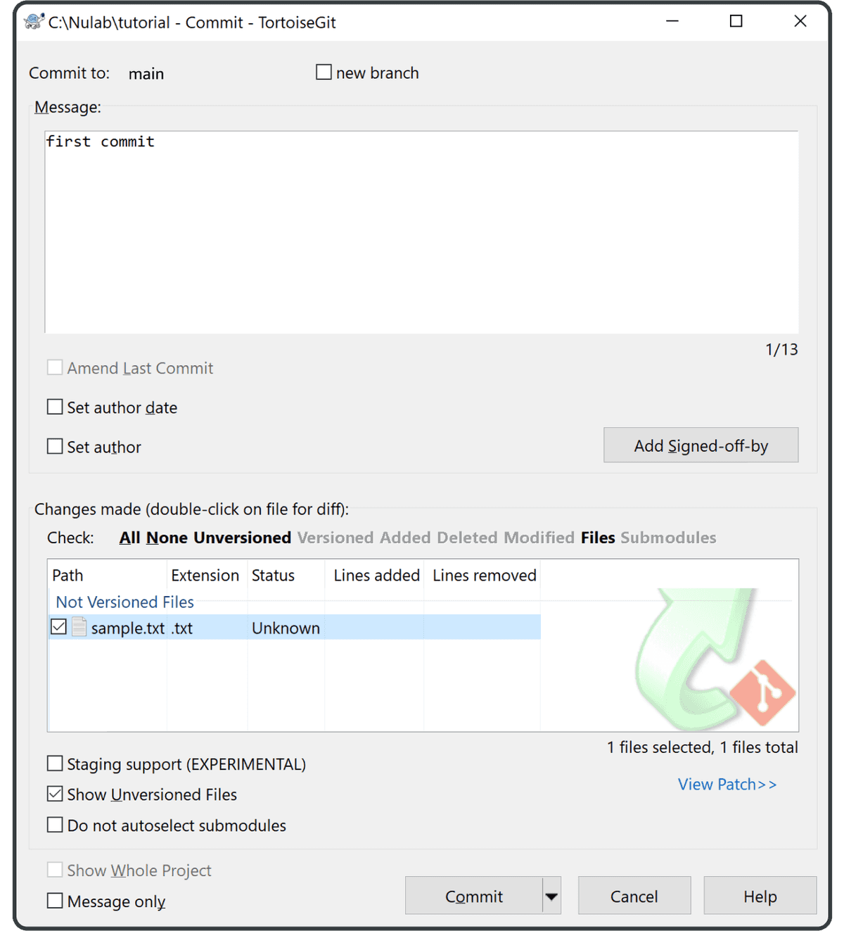 Commit A File | Git Tutorial | Nulab