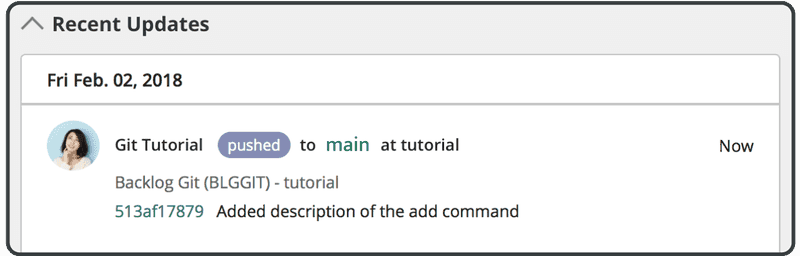 The commit you have just pushed has been added to the lastest update