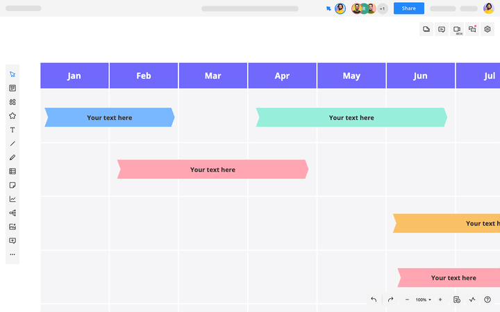 Gantt Chart Template | Cacoo | Nulab