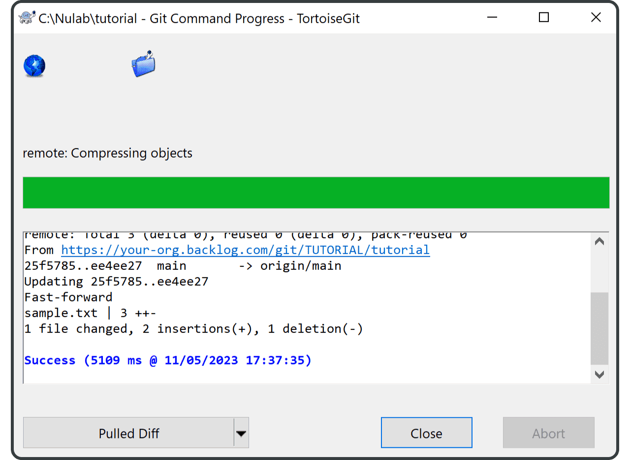 저장소에서 풀링 | Git tutorial | Nulab