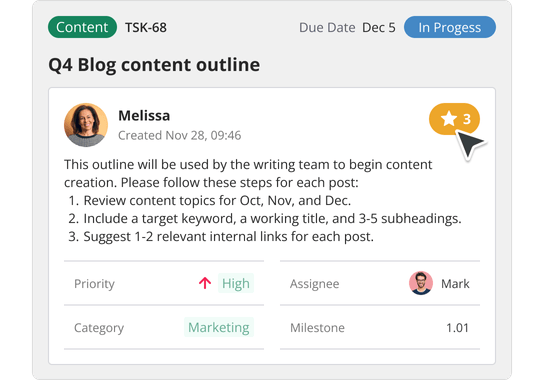 Simple, structured task tracking