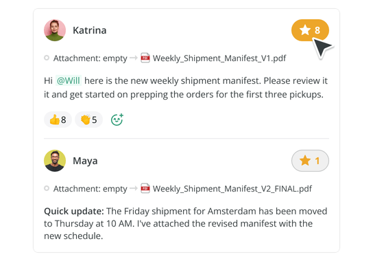 Built-in documentation and communication