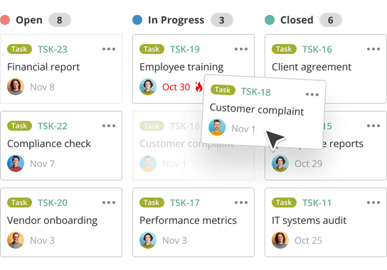 Structured, audit-friendly tracking
