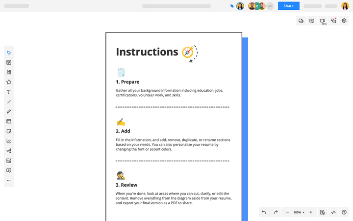 Basic Resume Template | Cacoo | Nulab