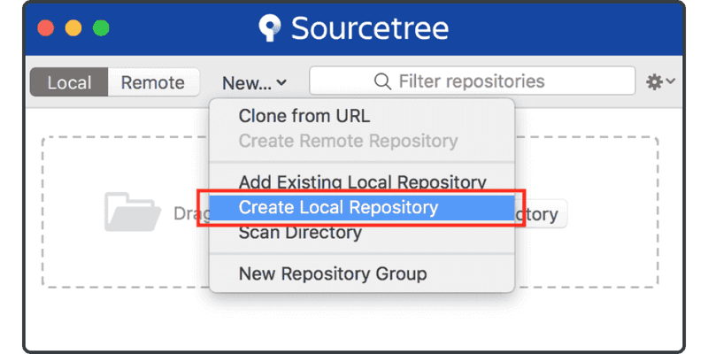 Select Create Local Repository
