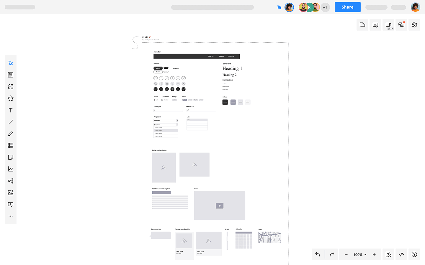 Social Media App Wireframe