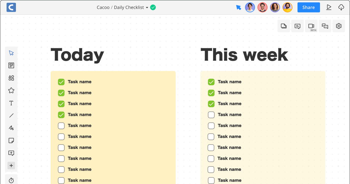 Daily Checklist | Cacoo
