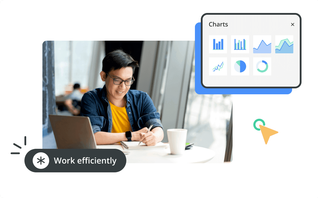 Use dynamic charts and images to illustrate your ideas and reasonings