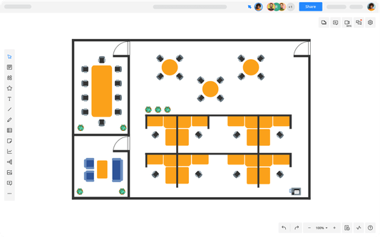 Office Building Floor Plan | Cacoo | Nulab